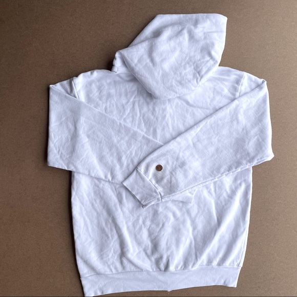 TALENTLESS WHITE WOMENS HOODIE W/ZIP  SIZE:XL - Picture 6 of 7